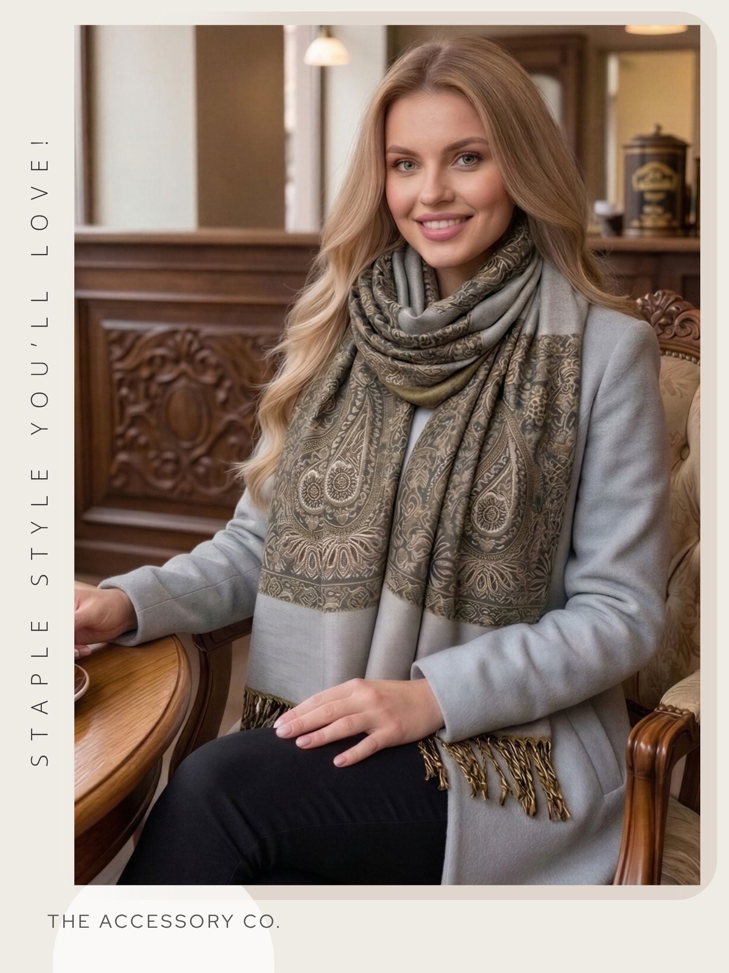 LARGE PLAIN SILVER REVERSIBLE MULTI COLOUR PAISLEY PRINT PASHMINA SHAWL SCARF WRAP - A-SHU.CO.UK