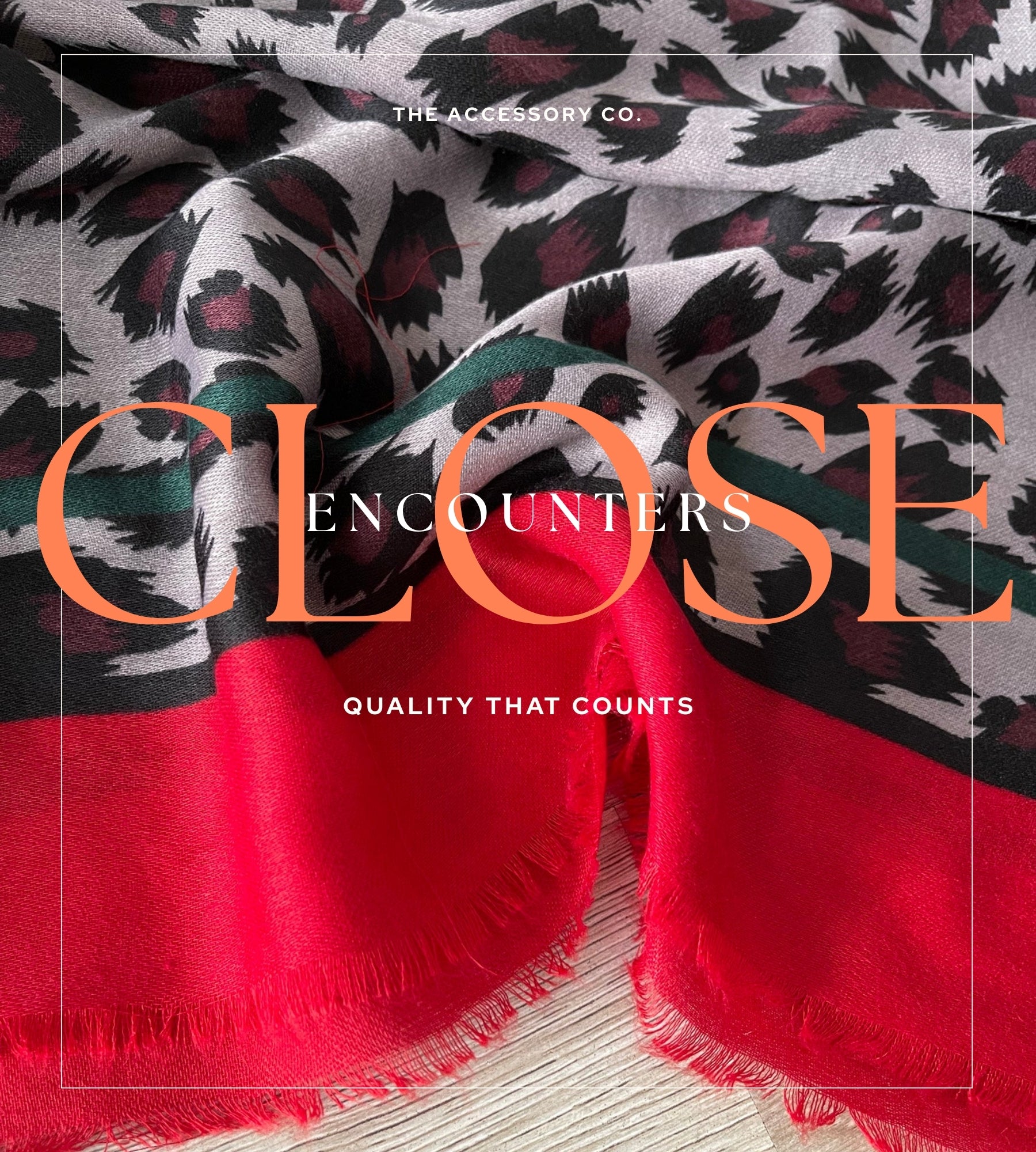 LARGE RED STRIPE LEOPARD PRINT SHAWL SCARF