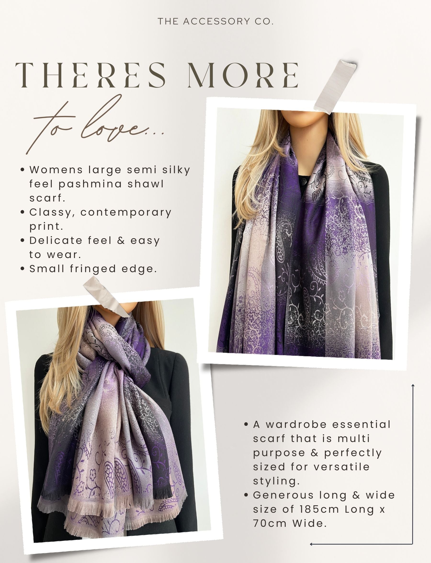 LARGE REVERSIBLE PURPLE OMBRE PAISLEY PRINT PASHMINA SHAWL SCARF WRAP - A-SHU.CO.UK