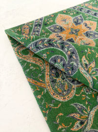 LARGE REVERSIBLE TRADITIONAL FLORAL PAISLEY WINTER SHAWL BLANKET SCARF - GREEN