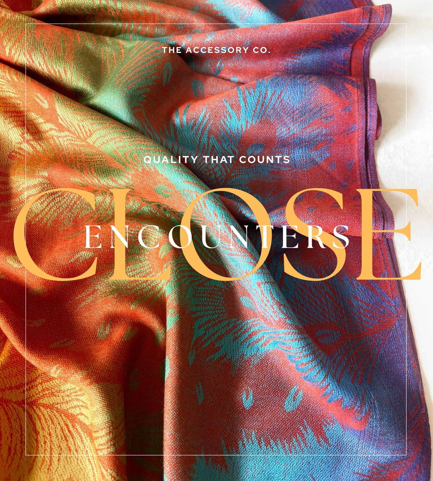 LARGE SUNSET RAINBOW FEATHER AND LEAF PRINT PASHMINA SHAWL SCARF