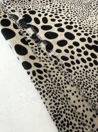 LIGHTWEIGHT BLACK LEOPARD DOT PRINT SCARF