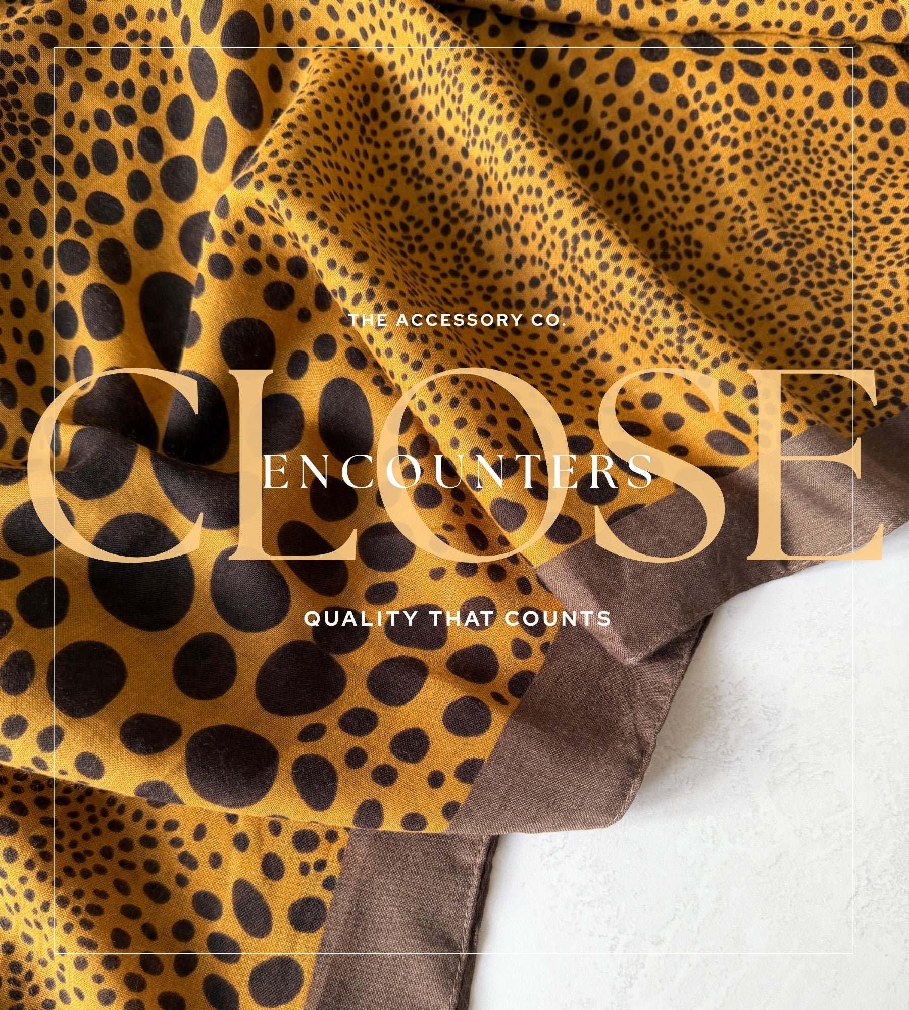 LIGHTWEIGHT MUSTARD YELLOW LEOPARD DOT PRINT SCARF