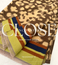 LIME CASHMERE BLEND COLOURFUL LEOPARD PRINT SCARF