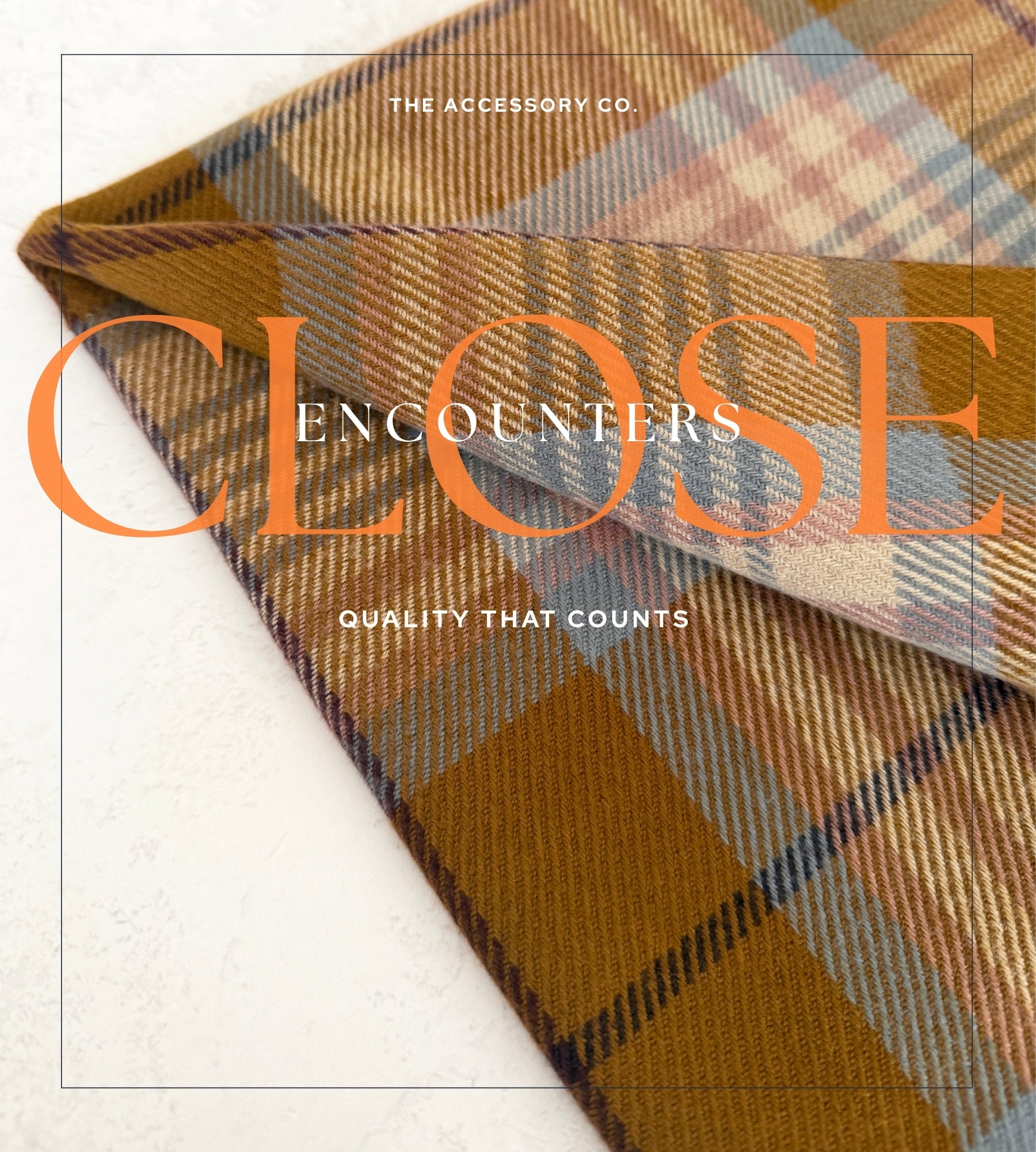 LONG CAMEL WOOL BLEND CHECKED TARTAN SCARF