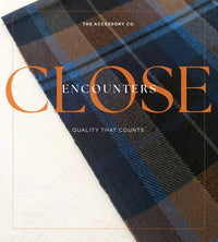 LONG BLUE WOOL BLEND CHECKED TARTAN SCARF