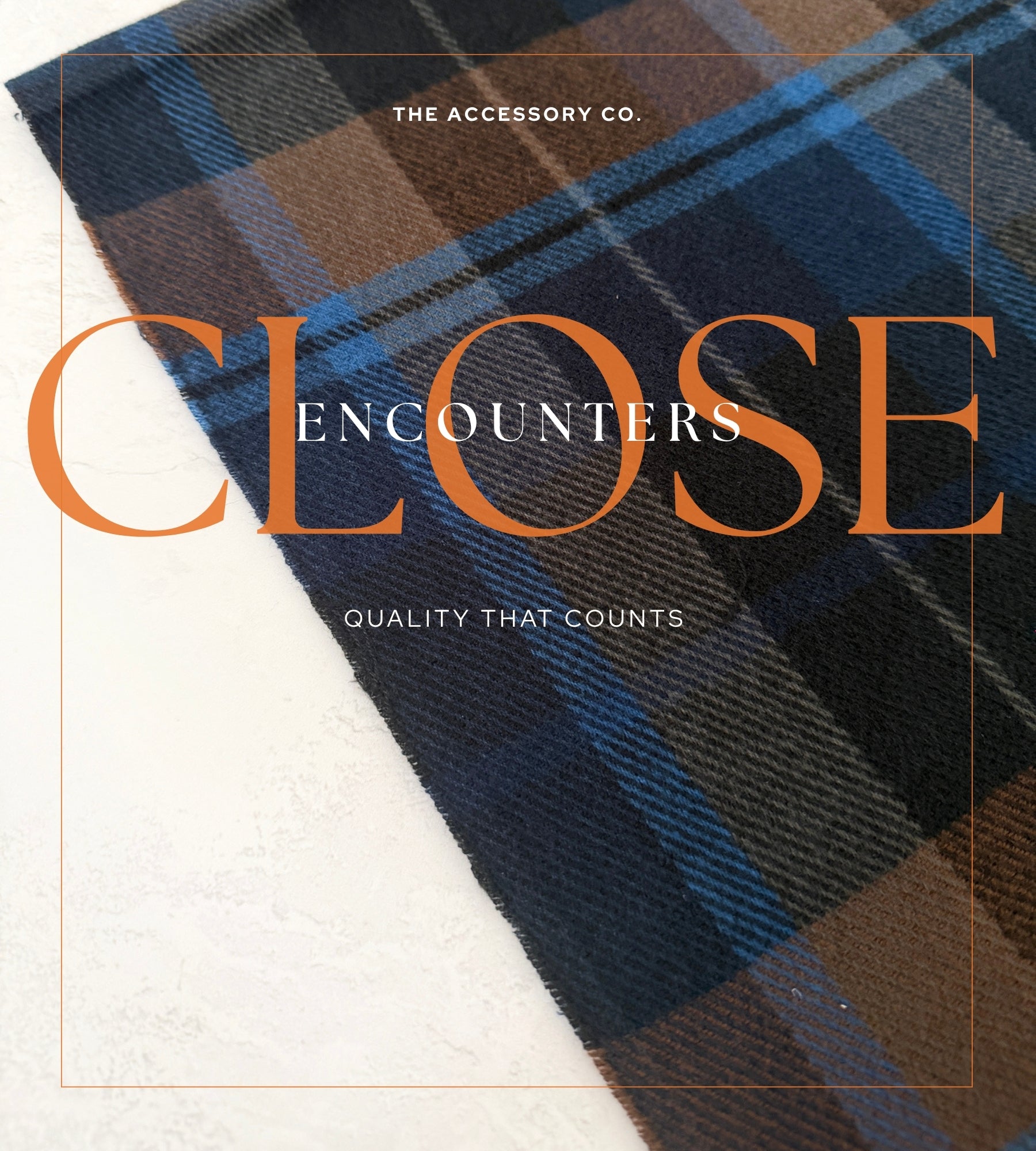LONG BLUE WOOL BLEND CHECKED TARTAN SCARF