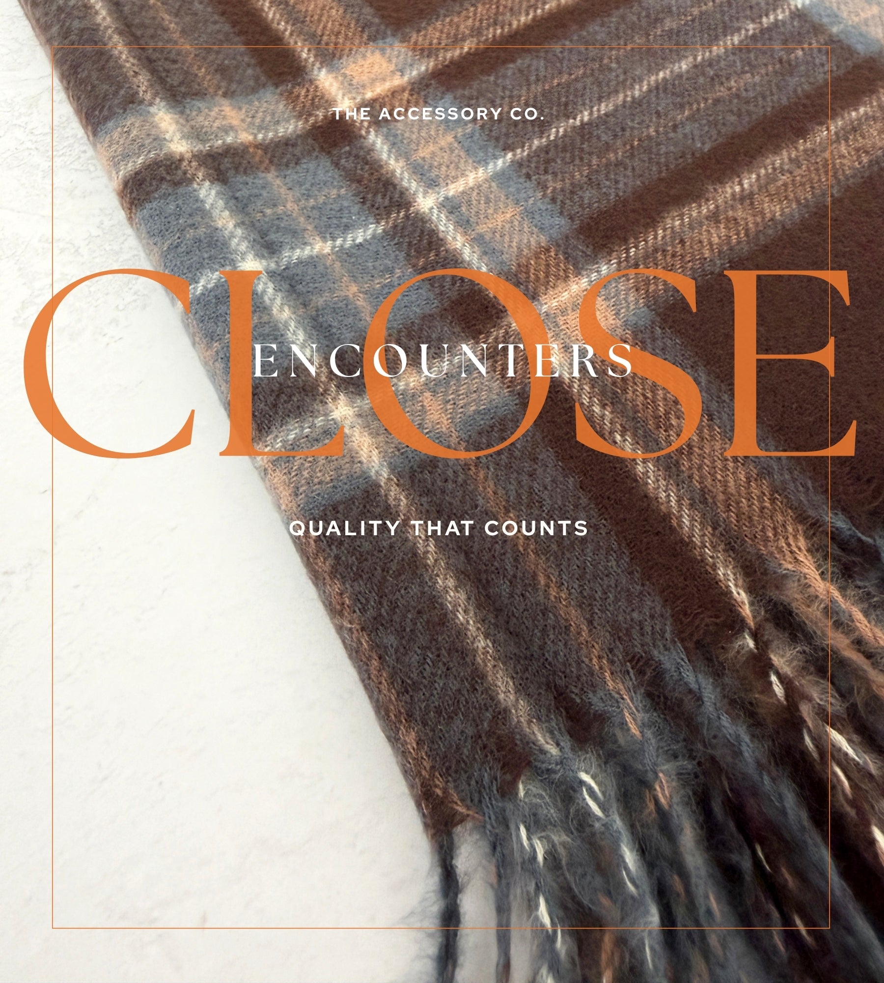 LONG BROWN CASHMERE BLEND CHECKED TARTAN SCARF