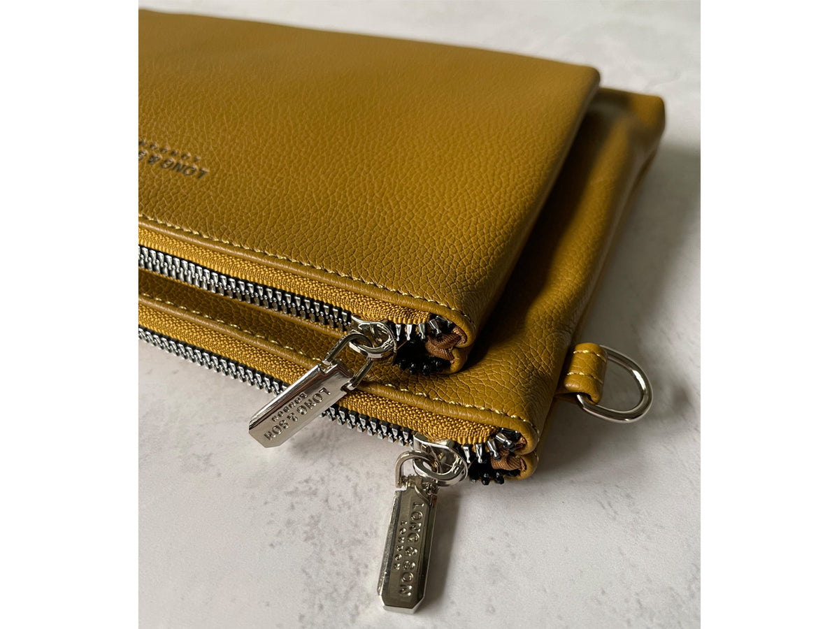 Mustard Multi-Pocket Crossbody Bag