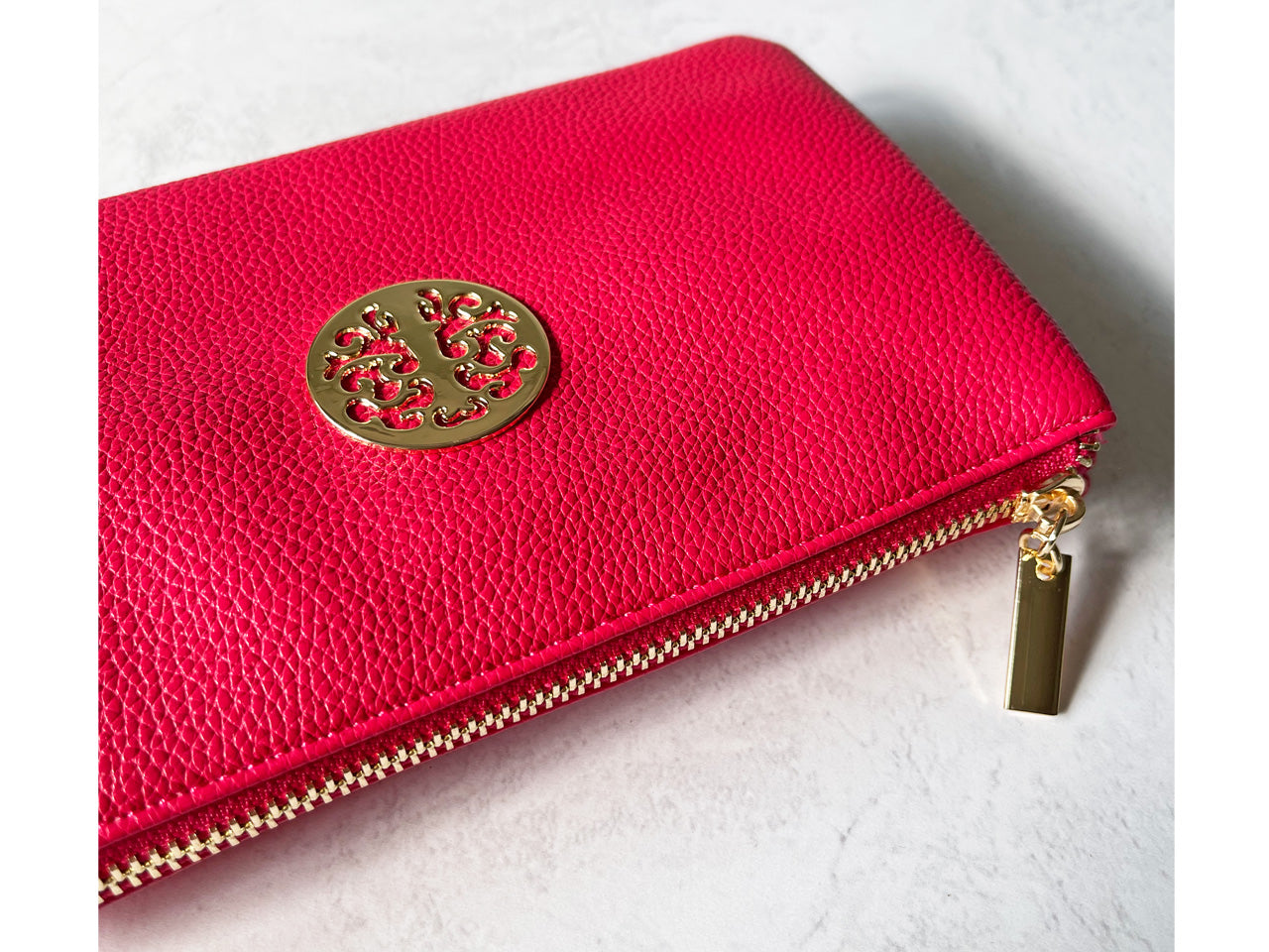SMALL MULTI-COMPARTMENT CROSS-BODY PURSE BAG WITH WRIST AND LONG STRAPS - FUSHCIA PINK - A-SHU.CO.UK