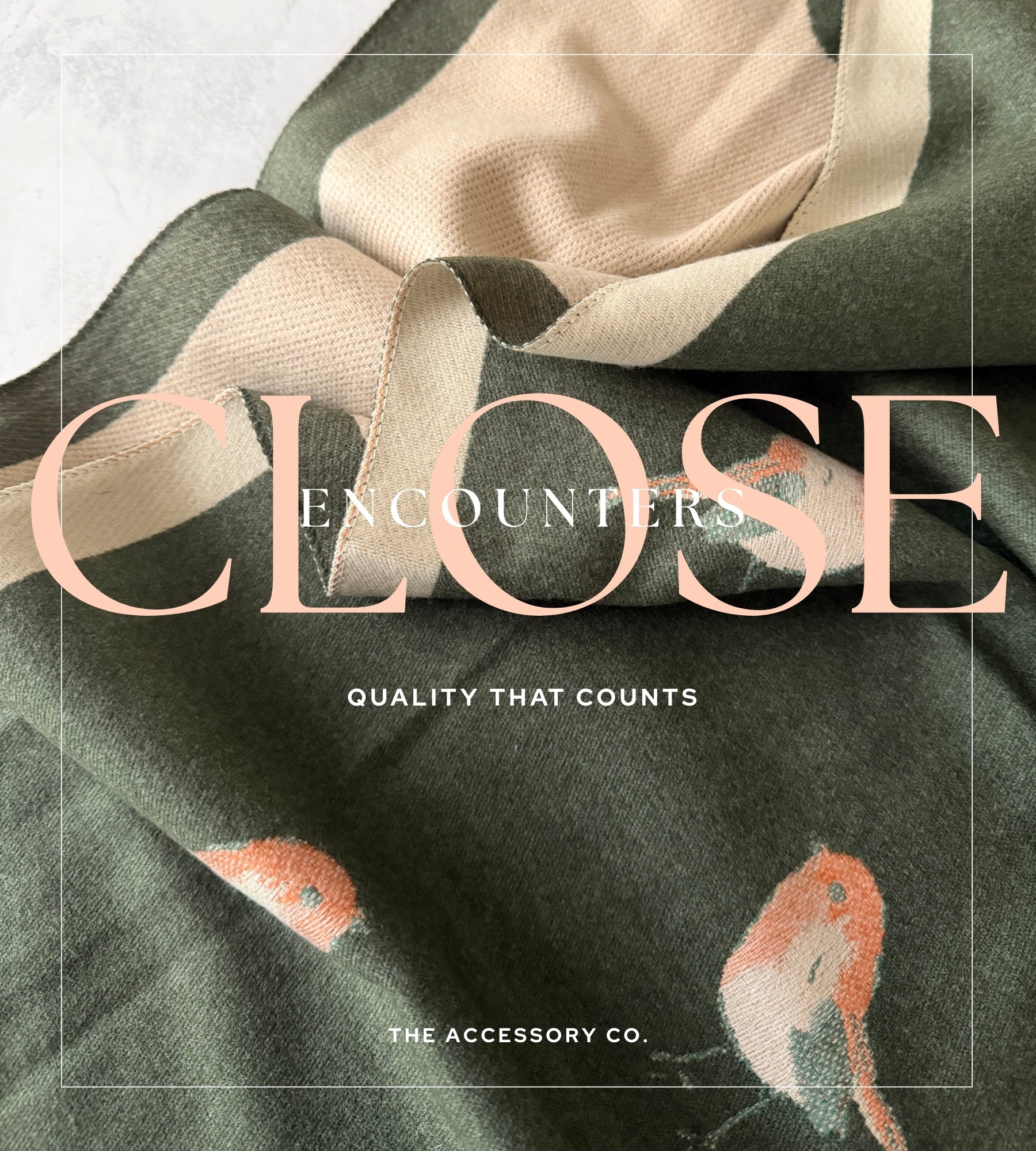 LARGE GREEN ROBIN REVERSIBLE WINTER SHAWL BLANKET SCARF