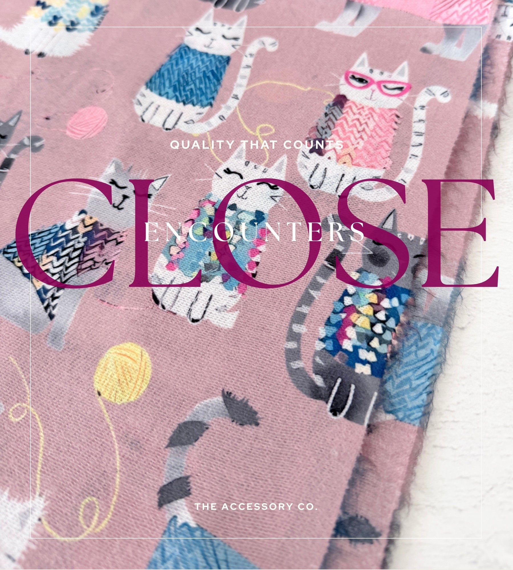 BLUSH PINK QUIRKY CAT PRINT LONG LIGHTWEIGHT SCARF