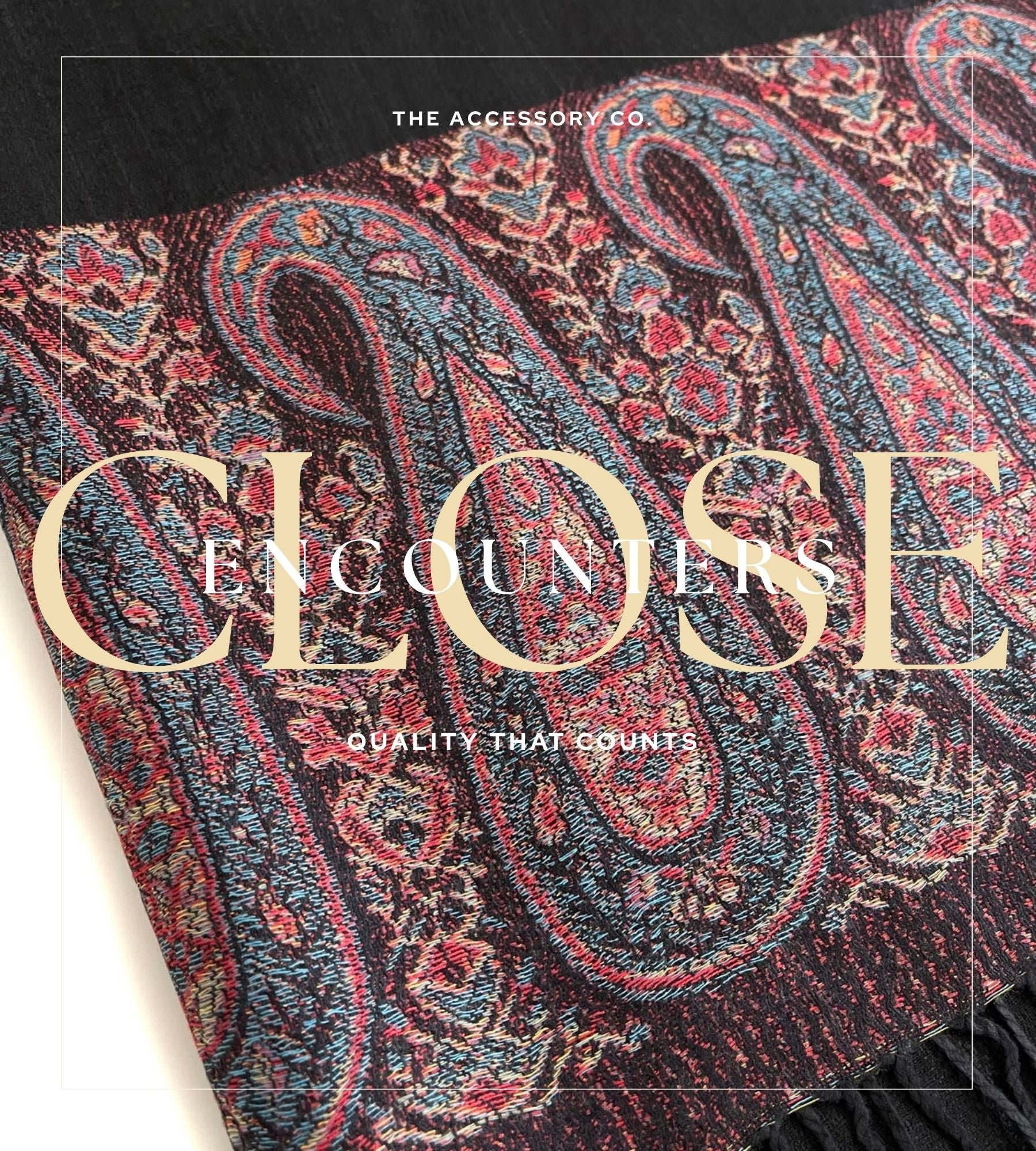 PAISLEY PRINT BLACK LIGHTWEIGHT PASHMINA SHAWL SCARF - A-SHU.CO.UK