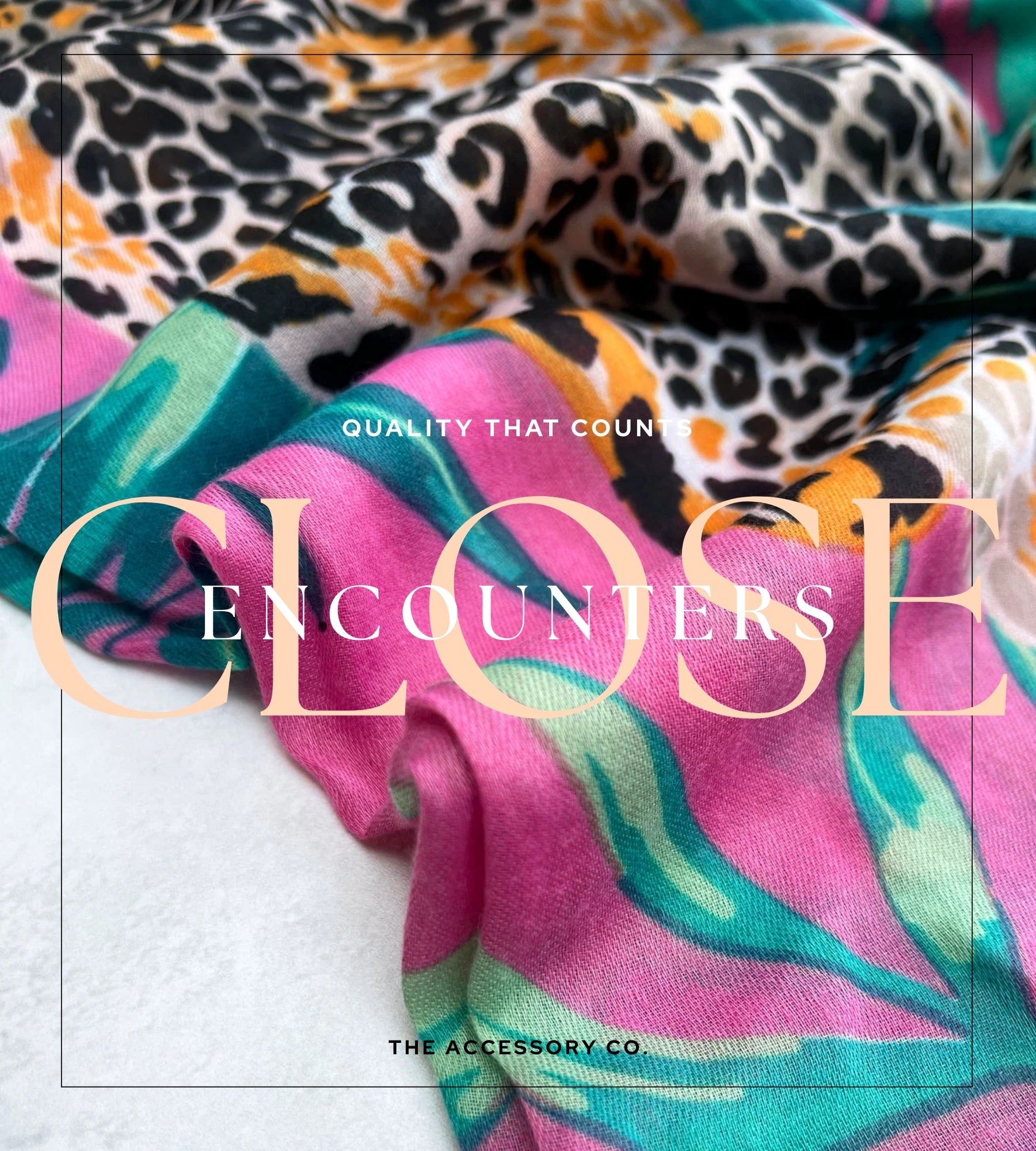 PINK LEOPARD & FLORAL PRINT SQUARE TASSEL SCARF - A-SHU.CO.UK