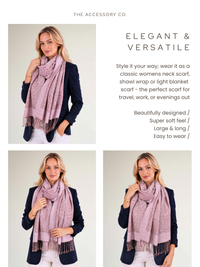 PINK PAISLEY PRINT REVERSIBLE PASHMINA SHAWL SCARF - A-SHU.CO.UK