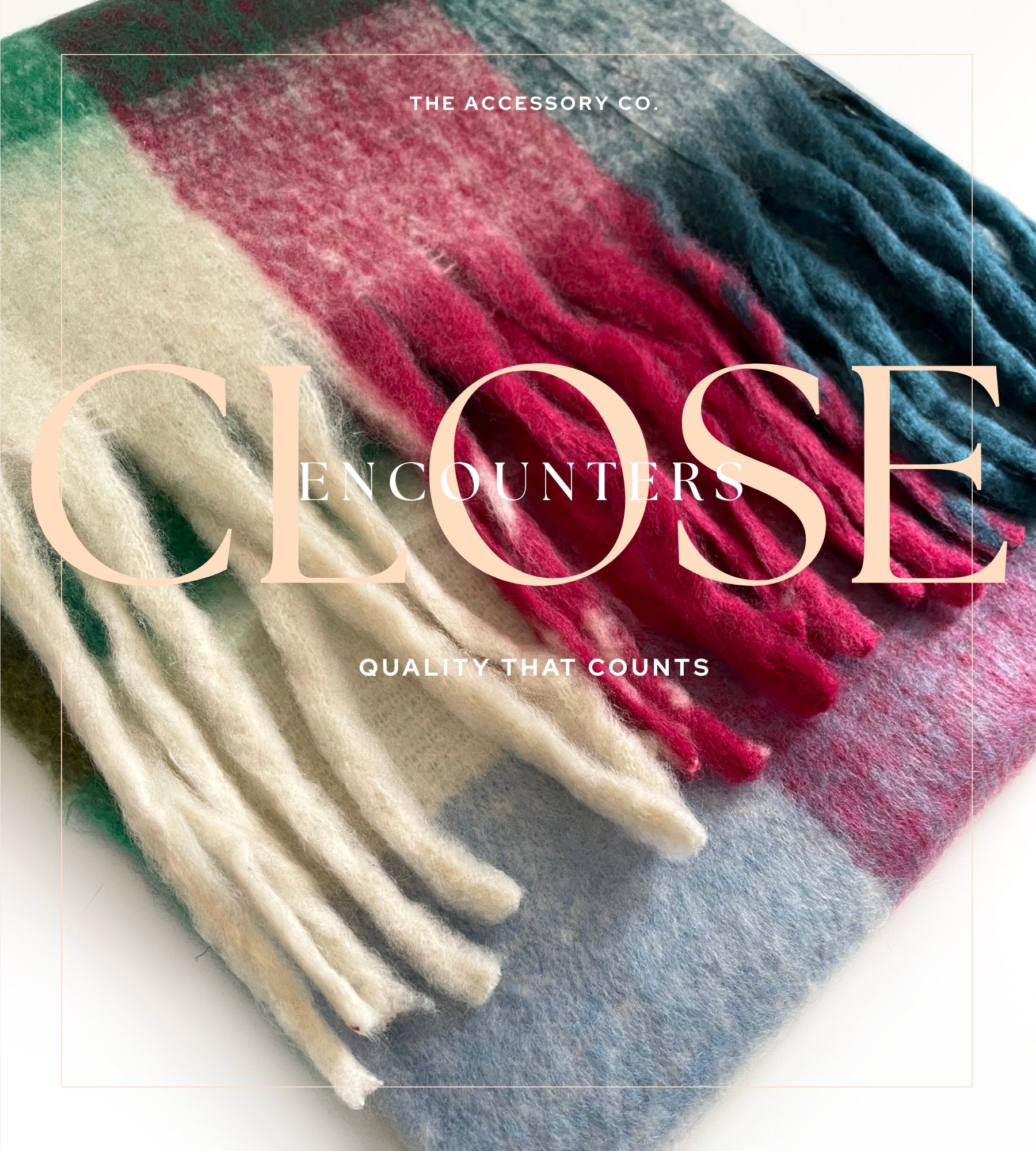 WHITE CHECKED WOOL RAINBOW BLANKET SCARF OVERSIZED WINTER SHAWL WRAP