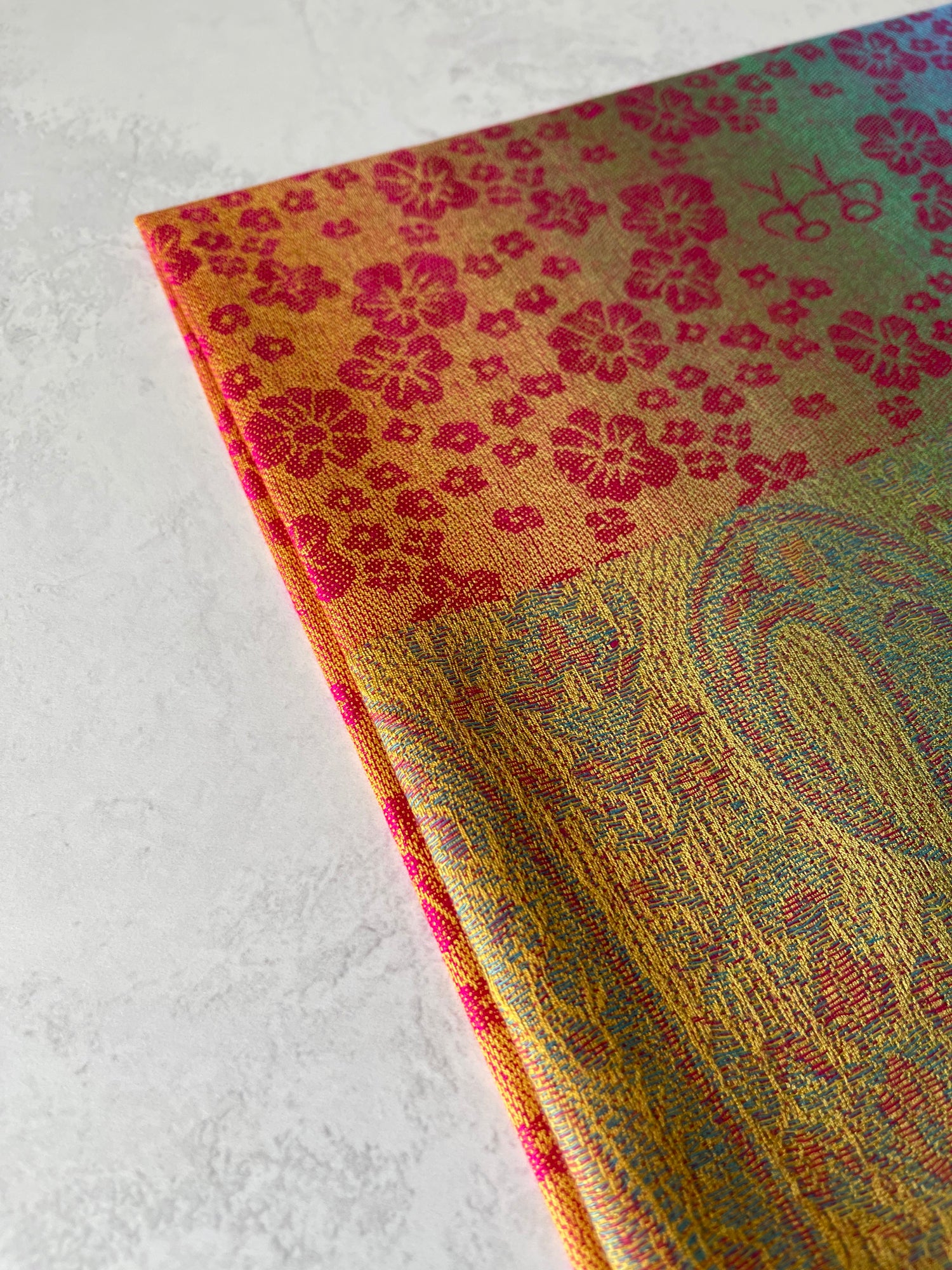 LARGE FUSCHIA PINK RAINBOW FLORAL PAISLEY PASHMINA SHAWL SCARF - A-SHU.CO.UK