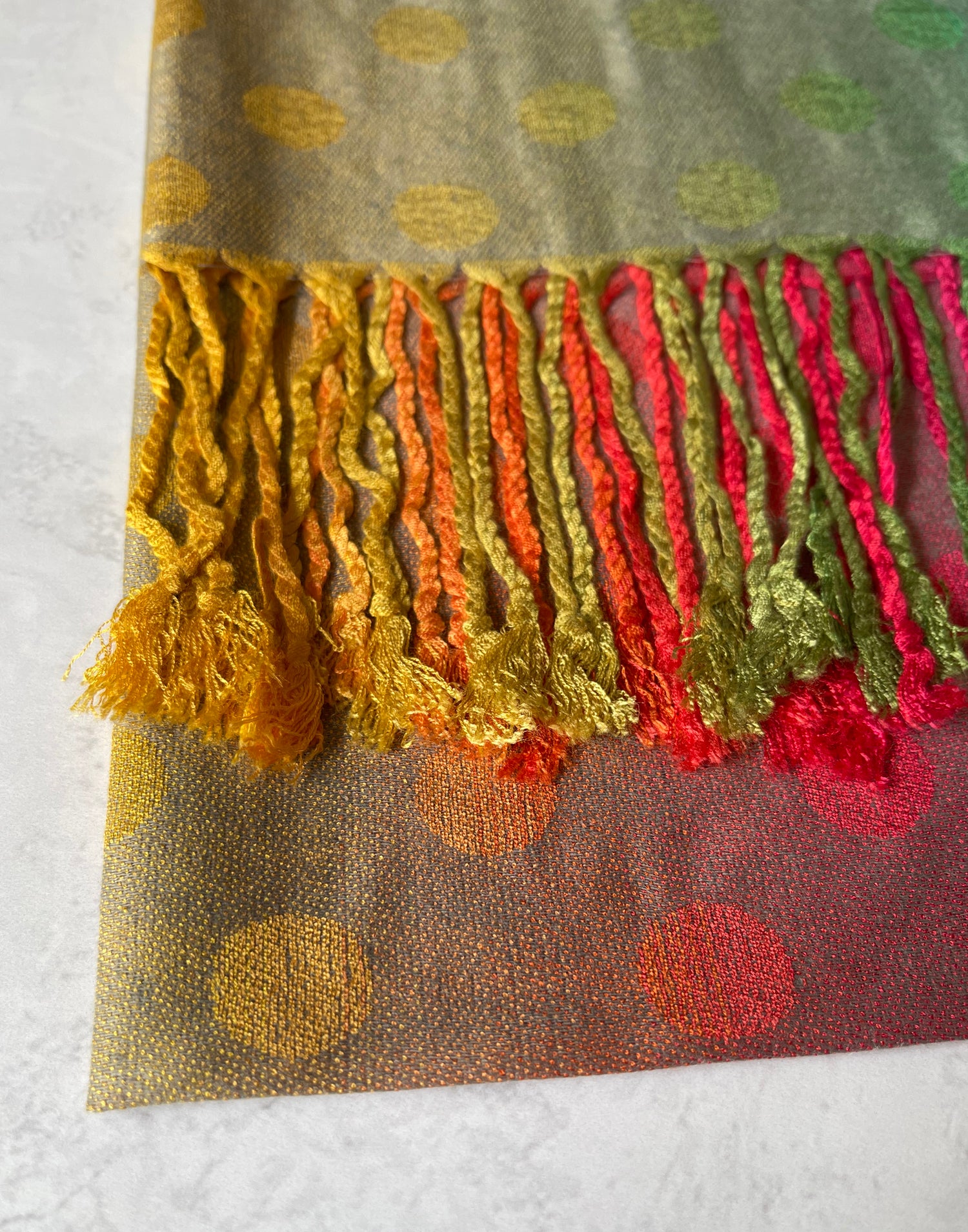 LARGE PINKY PURPLE MULTI-COLOUR DOT PRINT PASHMINA SHAWL SCARF - A-SHU.CO.UK