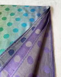 LARGE PINKY PURPLE MULTI-COLOUR DOT PRINT PASHMINA SHAWL SCARF - A-SHU.CO.UK