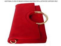 A-SHU 2 PIECE FAUX SUEDE HOLDALL HANDBAG / FOLD-OVER CLUTCH BAG WITH CROSS-BODY BAG - BLUSH PINK - A-SHU.CO.UK