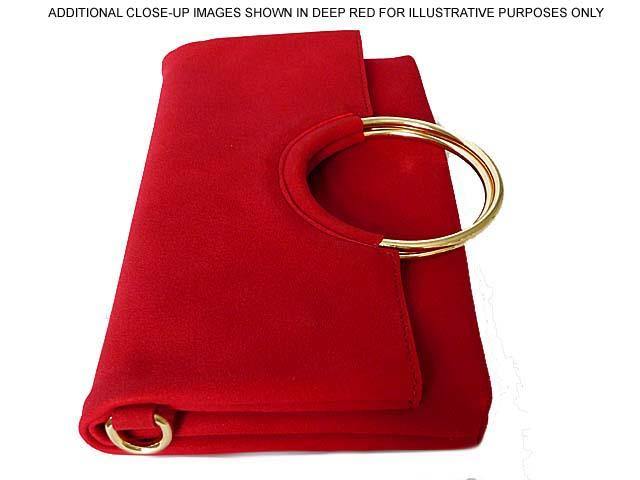 A-SHU 2 PIECE FAUX SUEDE HOLDALL HANDBAG / FOLD-OVER CLUTCH BAG WITH CROSS-BODY BAG - BLUSH PINK - A-SHU.CO.UK