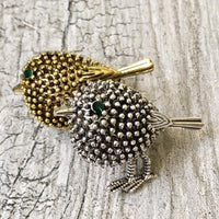 A-SHU ANTIQUE VINTAGE METAL 3-D GOLD BIRD BROOCH / DRESS COLLAR SCARF PIN - A-SHU.CO.UK