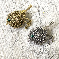 A-SHU ANTIQUE VINTAGE METAL 3-D GOLD BIRD BROOCH / DRESS COLLAR SCARF PIN - A-SHU.CO.UK