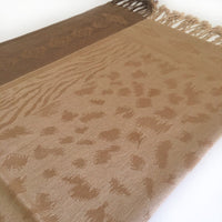 A-SHU GOLD ANIMAL PRINT REVERSIBLE PASHMINA SHAWL SCARF - A-SHU.CO.UK