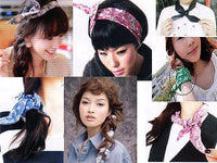 A-SHU MULTI-FUNCTIONAL BENDY FLORAL HEADBAND/ NECK-WRIST-HAIR TIE - DARK BROWN LACE FLORAL - A-SHU.CO.UK