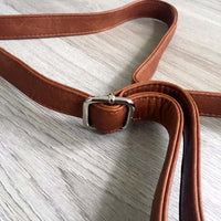 A-SHU LARGE TAN MULTI COMPARTMENT CROSSBODY BAG WITH LONG STRAP - A-SHU.CO.UK