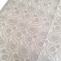 LARGE SILVER SWIRL FLORAL PRINT REVERSIBLE PASHMINA SHAWL SCARF