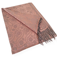 LARGE BLUSH PINK SWIRL FLORAL PRINT REVERSIBLE PASHMINA SHAWL SCARF - A-SHU.CO.UK