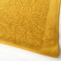 A-SHU MUSTARD YELLOW PAISLEY PRINT REVERSIBLE PASHMINA SHAWL SCARF - A-SHU.CO.UK