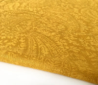 A-SHU MUSTARD YELLOW PAISLEY PRINT REVERSIBLE PASHMINA SHAWL SCARF - A-SHU.CO.UK