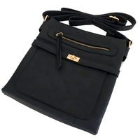 A-SHU NAVY BLUE MULTI COMPARTMENT CROSS BODY SHOULDER BAG - A-SHU.CO.UK