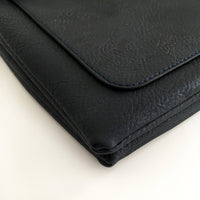 A-SHU NAVY BLUE MULTI COMPARTMENT CROSS BODY SHOULDER BAG - A-SHU.CO.UK