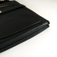 A-SHU BLACK MULTI COMPARTMENT CROSS BODY SHOULDER BAG - A-SHU.CO.UK