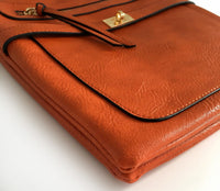 A-SHU ORANGE MULTI COMPARTMENT CROSS BODY SHOULDER BAG - A-SHU.CO.UK