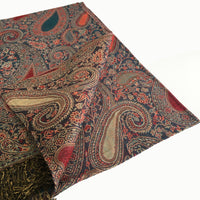 A-SHU LARGE TEAL MULTI COLOUR PAISLEY PRINT PASHMINA SHAWL SCARF - A-SHU.CO.UK