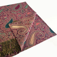 A-SHU LARGE FUSCHIA PINK MULTI COLOUR PAISLEY PRINT PASHMINA SHAWL SCARF - A-SHU.CO.UK