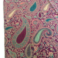 A-SHU LARGE FUSCHIA PINK MULTI COLOUR PAISLEY PRINT PASHMINA SHAWL SCARF - A-SHU.CO.UK