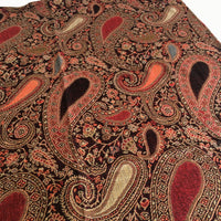 A-SHU LARGE BLACK MULTI COLOUR PAISLEY PRINT PASHMINA SHAWL SCARF - A-SHU.CO.UK