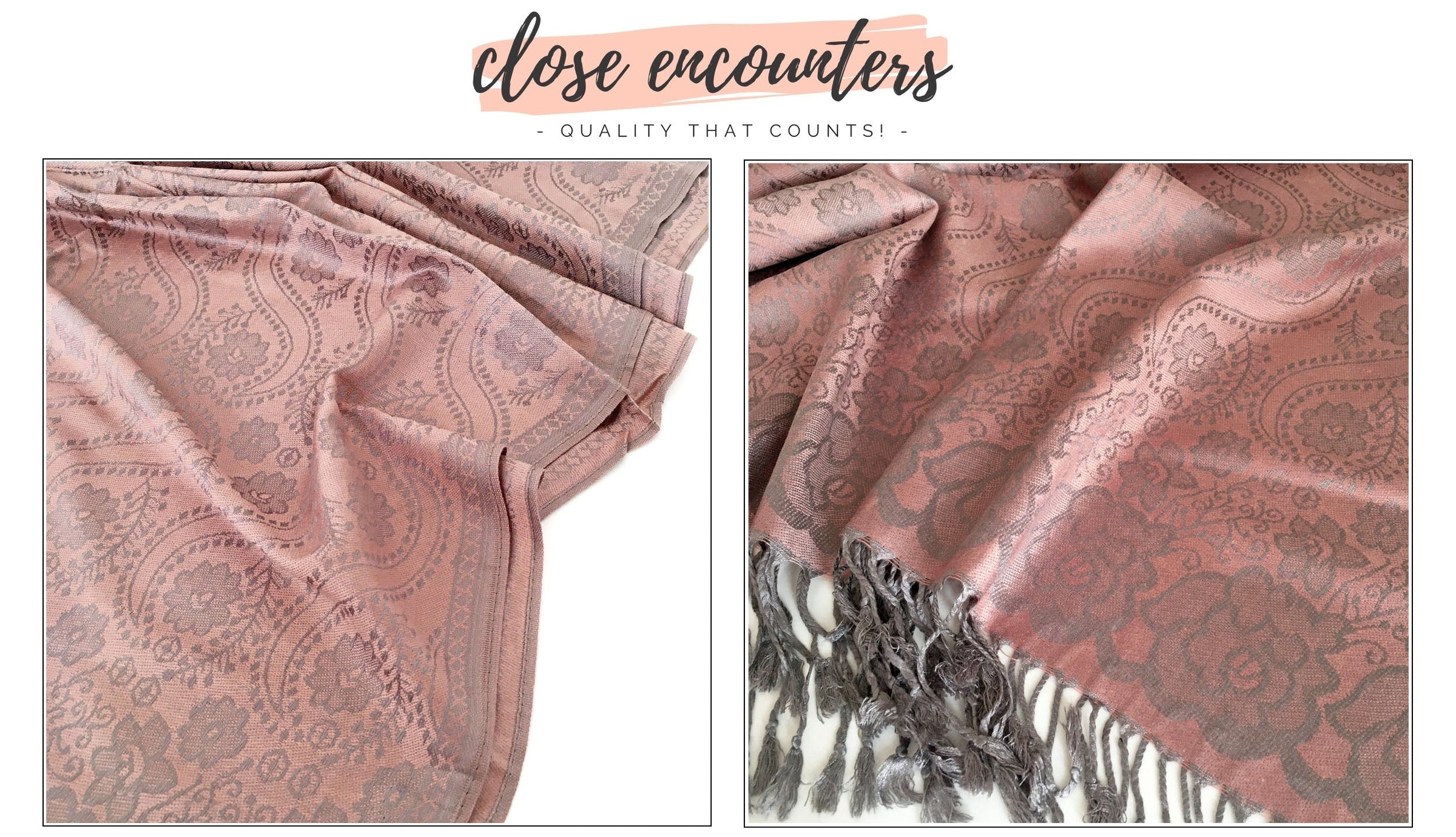 LARGE BLUSH PINK SWIRL FLORAL PRINT REVERSIBLE PASHMINA SHAWL SCARF - A-SHU.CO.UK