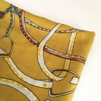 LARGE MUSTARD YELLOW CONTEMPORARY BUCKLE PRINT PASHMINA SHAWL SCARF - A-SHU.CO.UK