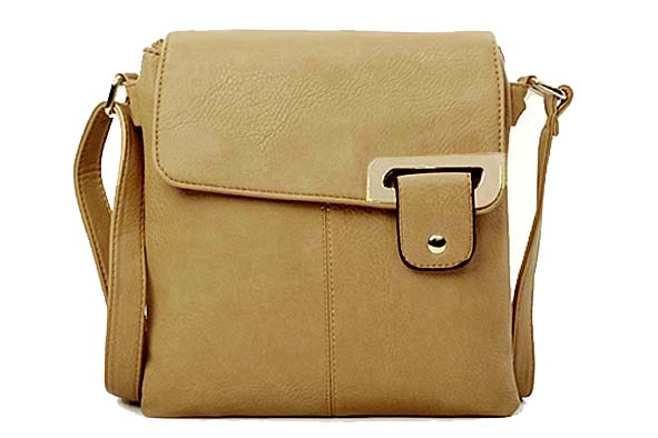 A-SHU LARGE BEIGE MULTI POCKET CROSS BODY MESSENGER BAG - A-SHU.CO.UK