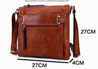 A-SHU LARGE GREY MULTI COMPARTMENT CROSS BODY OVER SHOULDER BAG WITH LONG STRAP - A-SHU.CO.UK