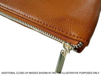 A-SHU LARGE MULTI-COMPARTMENT CROSS-BODY PURSE BAG WITH WRIST AND LONG STRAPS - BLACK - A-SHU.CO.UK
