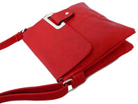 A-SHU LARGE RED MULTI POCKET CROSS BODY MESSENGER BAG - A-SHU.CO.UK