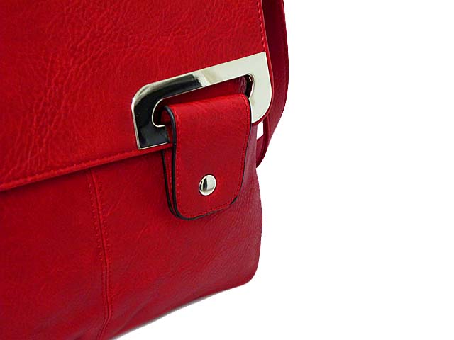 A-SHU LARGE RED MULTI POCKET CROSS BODY MESSENGER BAG - A-SHU.CO.UK