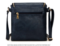 A-SHU LARGE GREY TASSEL MULTI COMPARTMENT CROSS BODY SHOULDER BAG WITH LONG STRAP - A-SHU.CO.UK